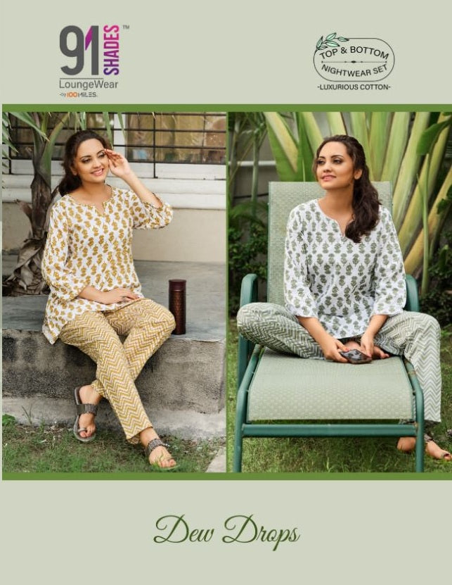 91 Shades Dewdrops Sleeves Patti Printed Salwar Suit