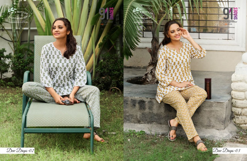 91 Shades Dewdrops Sleeves Patti Printed Salwar Suit