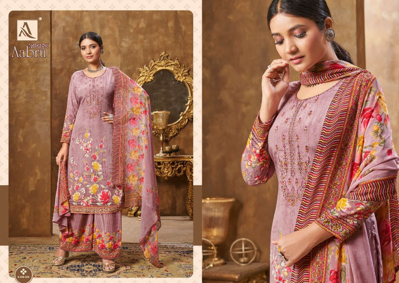 Alok Suits Aabru French Crepe Digital Printed Festive Wear Salwar Kameez