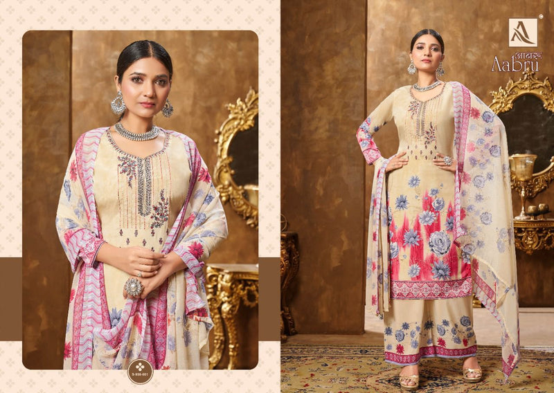 Alok Suits Aabru French Crepe Digital Printed Festive Wear Salwar Kameez