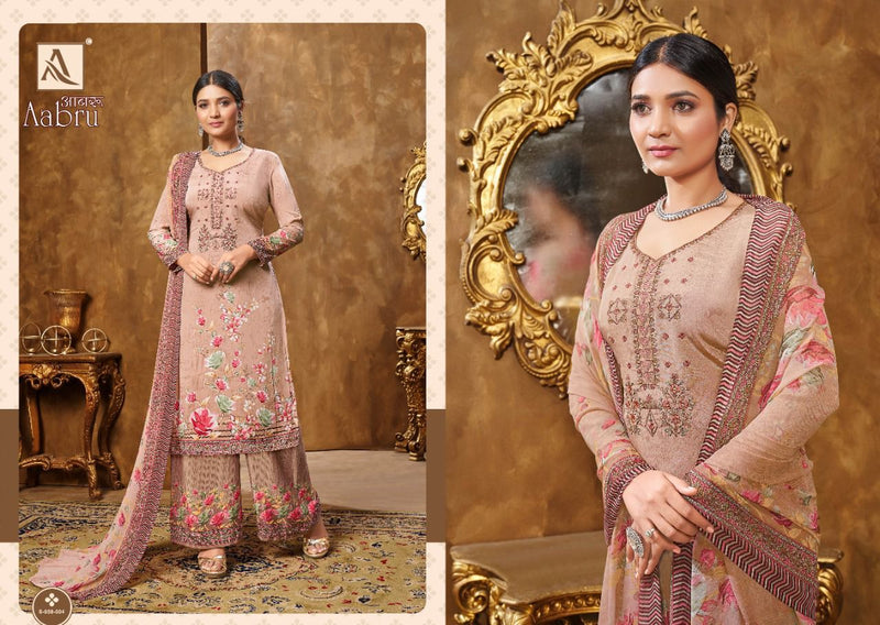 Alok Suits Aabru French Crepe Digital Printed Festive Wear Salwar Kameez