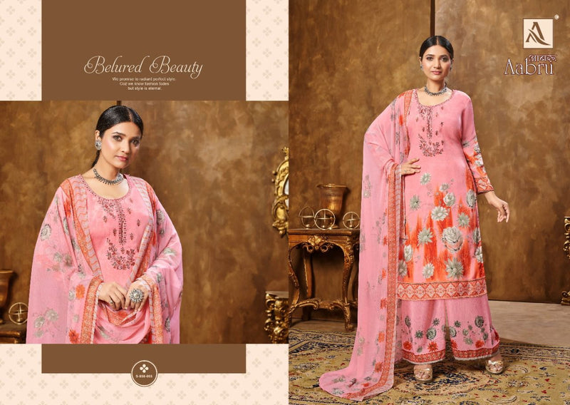 Alok Suits Aabru French Crepe Digital Printed Festive Wear Salwar Kameez