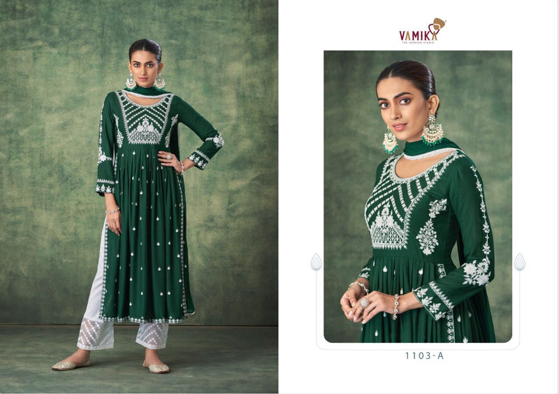 Vamika Aadhira Rayon With Fancy Embroidery Work stylish Designer Casual Wear Attractive Look Kurti