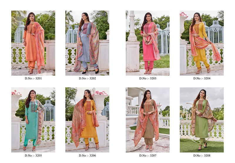 Rangoon Aagaman Fancy Lining Silk Designer Party Wear Kurtis With Bottom & Dupatta