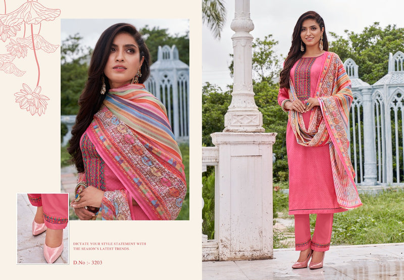 Rangoon Aagaman Fancy Lining Silk Designer Party Wear Kurtis With Bottom & Dupatta