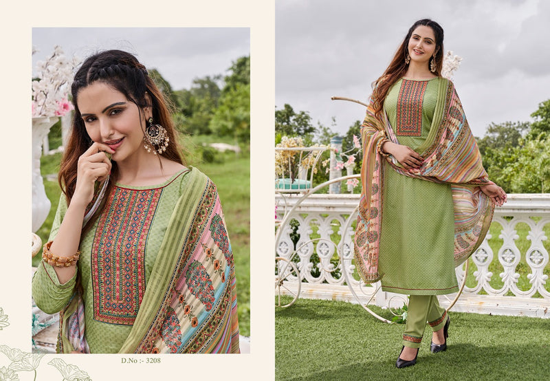 Rangoon Aagaman Fancy Lining Silk Designer Party Wear Kurtis With Bottom & Dupatta