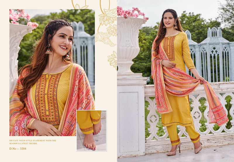 Rangoon Aagaman Fancy Lining Silk Designer Party Wear Kurtis With Bottom & Dupatta