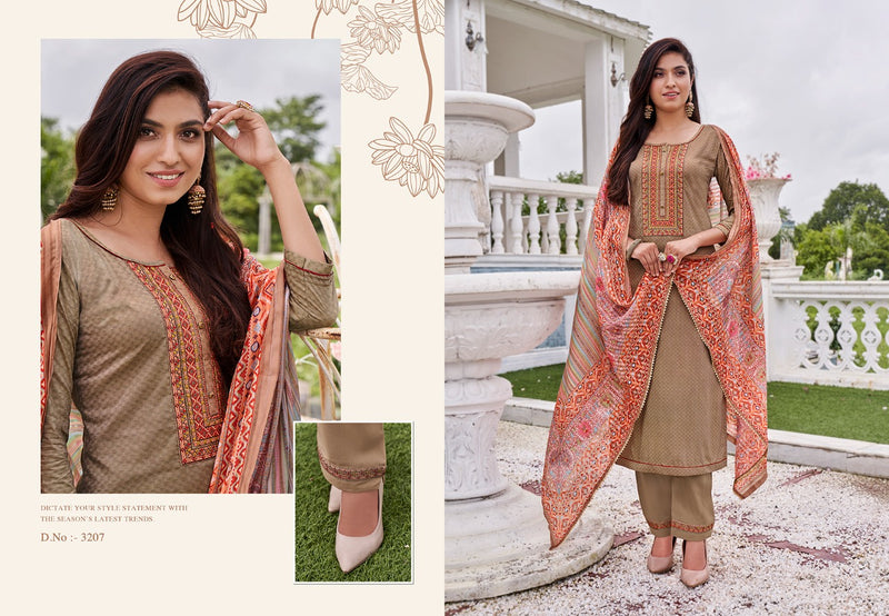 Rangoon Aagaman Fancy Lining Silk Designer Party Wear Kurtis With Bottom & Dupatta