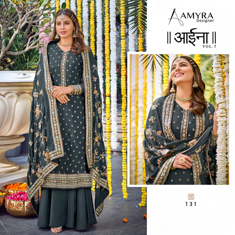 Amyra Designer Aaina Vol 7 Viscose Chinon Embroidered Fancy Stylish Party Wear Salwar Suits