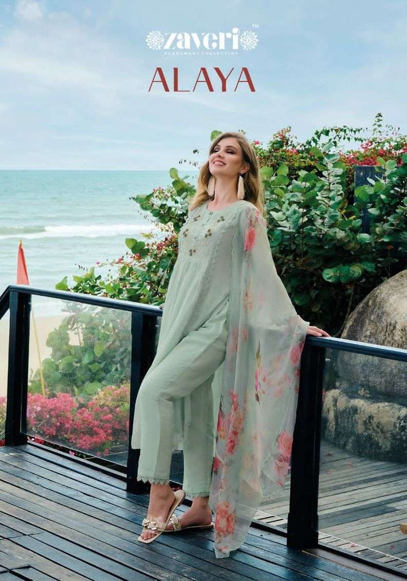 Zaveri Woman Beauty Alaya Organza Khatali Hand Work Fancy Designer Partywear Kurti