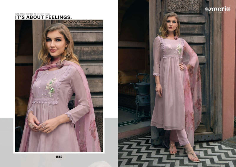 Zaveri Woman Beauty Alaya Organza Khatali Hand Work Fancy Designer Partywear Kurti