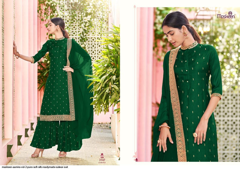 Maskeen Aamira Vo 2 Soft Silk Beautiful Ready Made Party Wear Salwar Suits