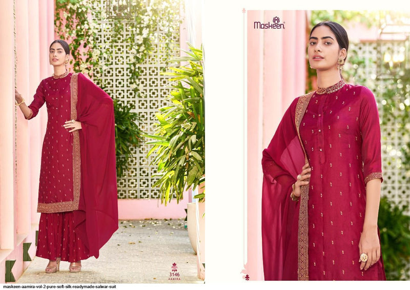 Maskeen Aamira Vo 2 Soft Silk Beautiful Ready Made Party Wear Salwar Suits