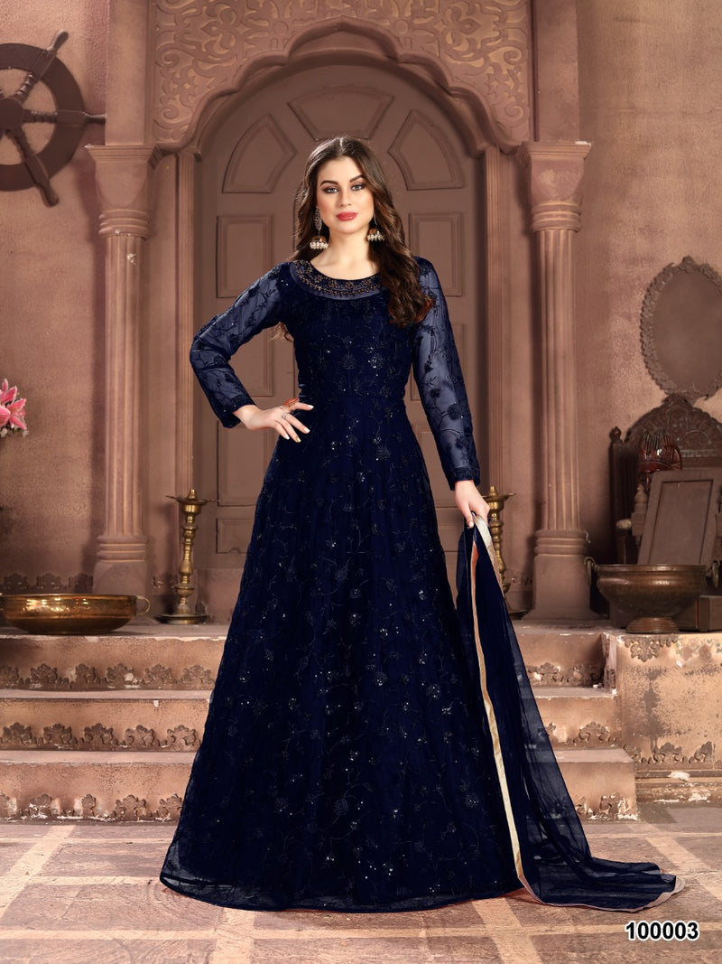 Dani Creation Aanaya 100000 Series Heavy Embroidered  Wedding Wear Salwar Kameez