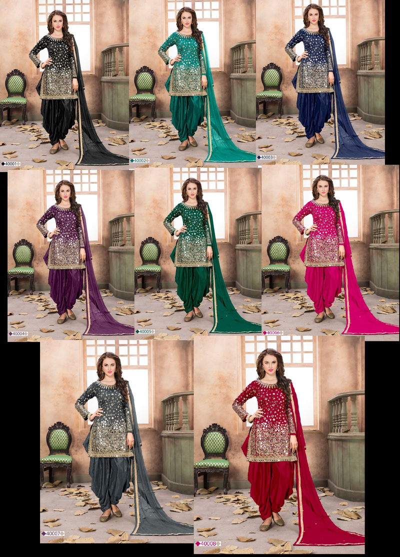 Dani Creation Aanaya 40000 Series Tapeta Silk Punjabi Style Wedding Wear Salwar Suits