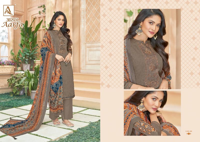 Alok Suits Aarfa Jam Cotton Festive Wear Salwar Suits With Fancy Embroidery