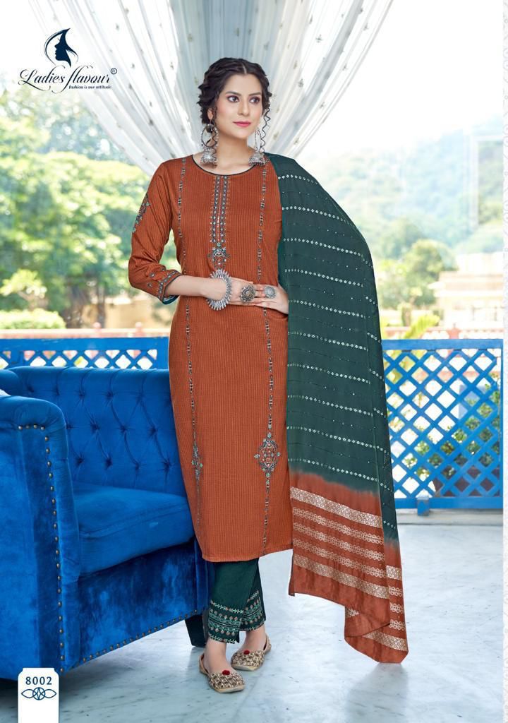 Ladies Aarohi Vol 8 Heavy Chinon With Embroidery Sequnce Work Stylish Designer Casual Wear Fancy Kurti