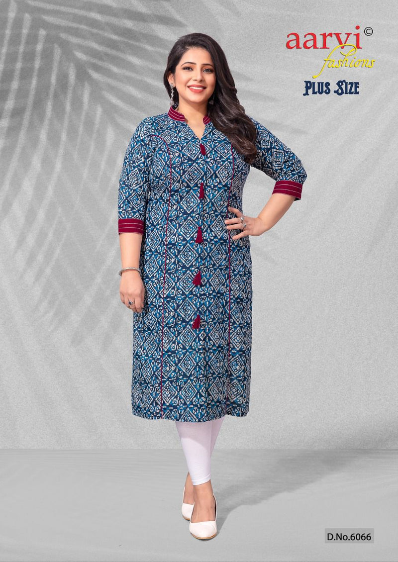 Aarvi Fashion Plus Size vol 1 Pure cotton Stylish Designer Daily Wear fancy Kurti