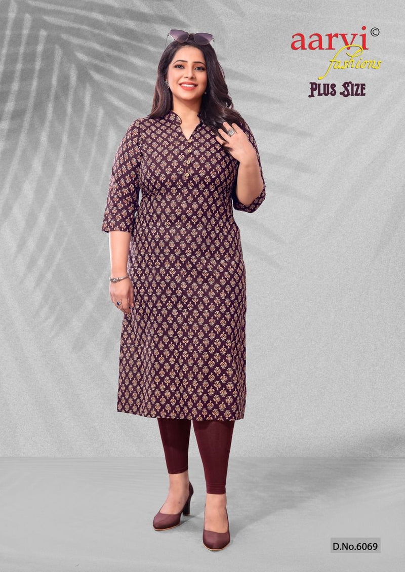 Aarvi Fashion Plus Size vol 1 Pure cotton Stylish Designer Daily Wear fancy Kurti