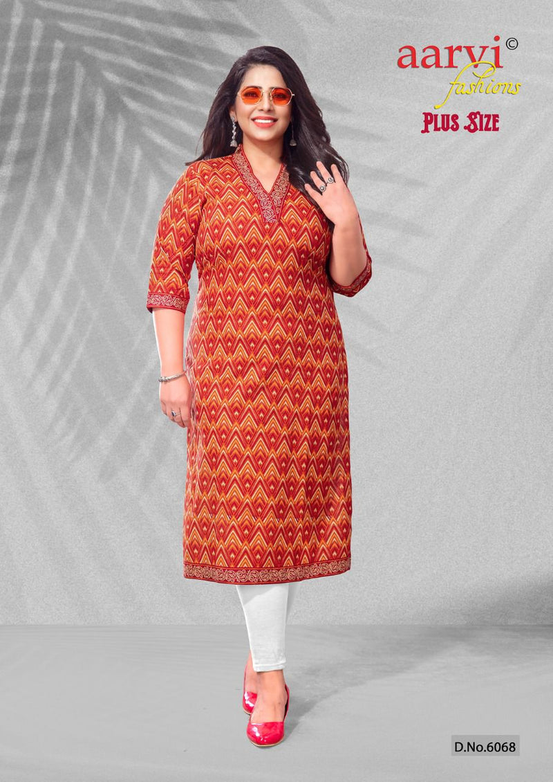 Aarvi Fashion Plus Size vol 1 Pure cotton Stylish Designer Daily Wear fancy Kurti