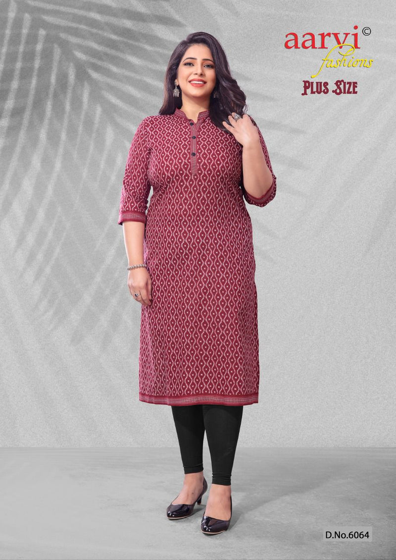 Aarvi Fashion Plus Size vol 1 Pure cotton Stylish Designer Daily Wear fancy Kurti