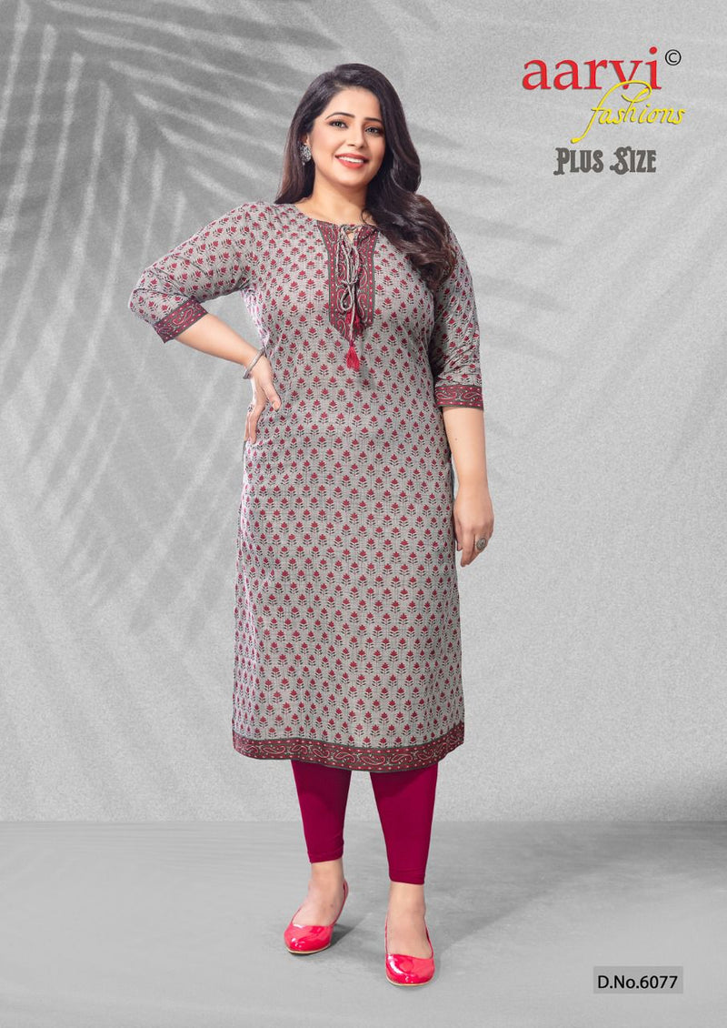 Aarvi Fashion Plus Size vol 1 Pure cotton Stylish Designer Daily Wear fancy Kurti