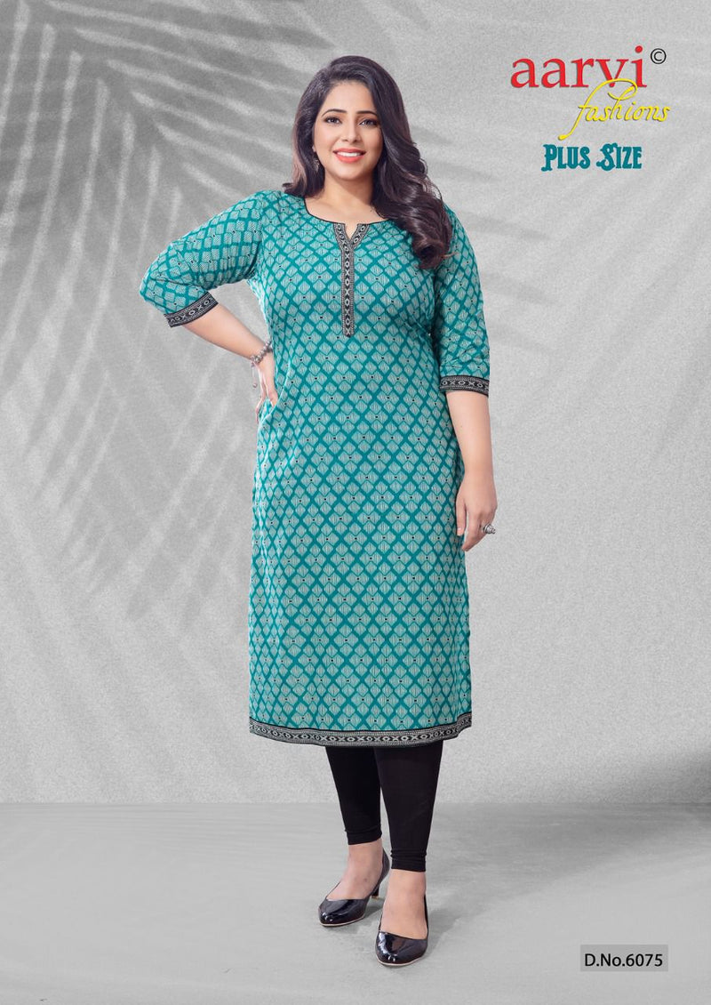 Aarvi Fashion Plus Size vol 1 Pure cotton Stylish Designer Daily Wear fancy Kurti