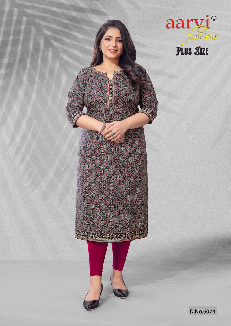 Aarvi Fashion Plus Size vol 1 Pure cotton Stylish Designer Daily Wear fancy Kurti
