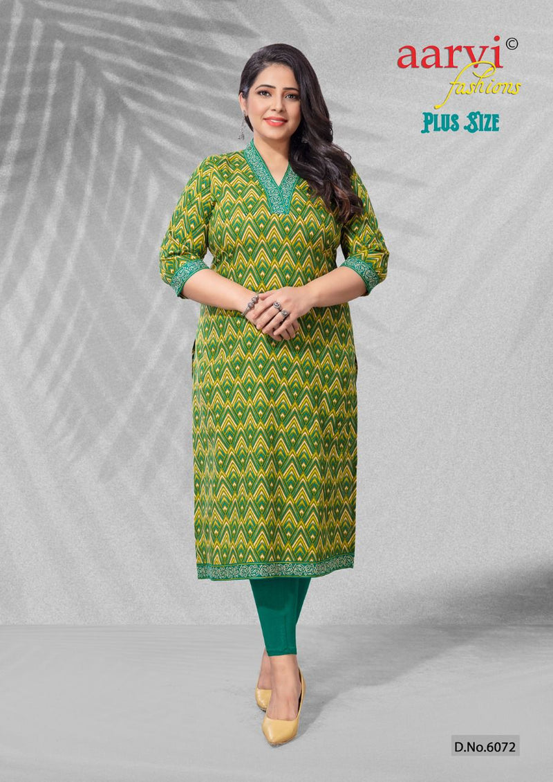Aarvi Fashion Plus Size vol 1 Pure cotton Stylish Designer Daily Wear fancy Kurti
