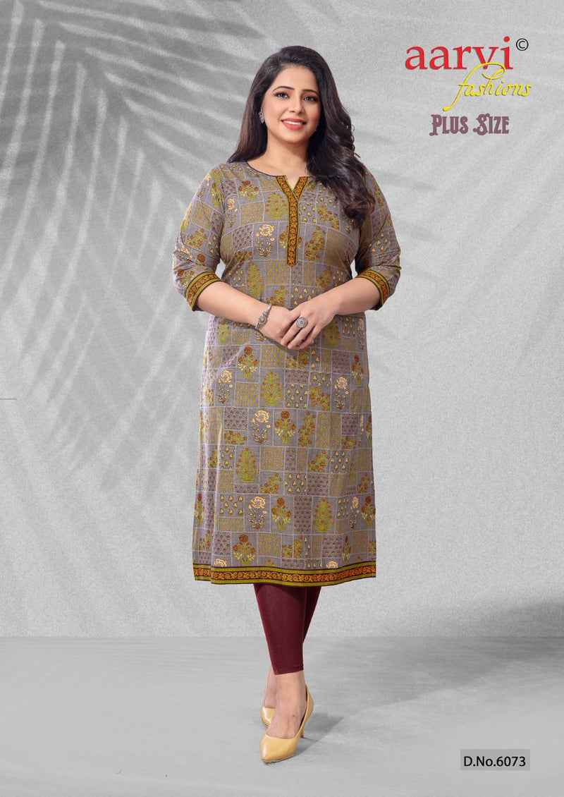 Aarvi Fashion Plus Size vol 1 Pure cotton Stylish Designer Daily Wear fancy Kurti