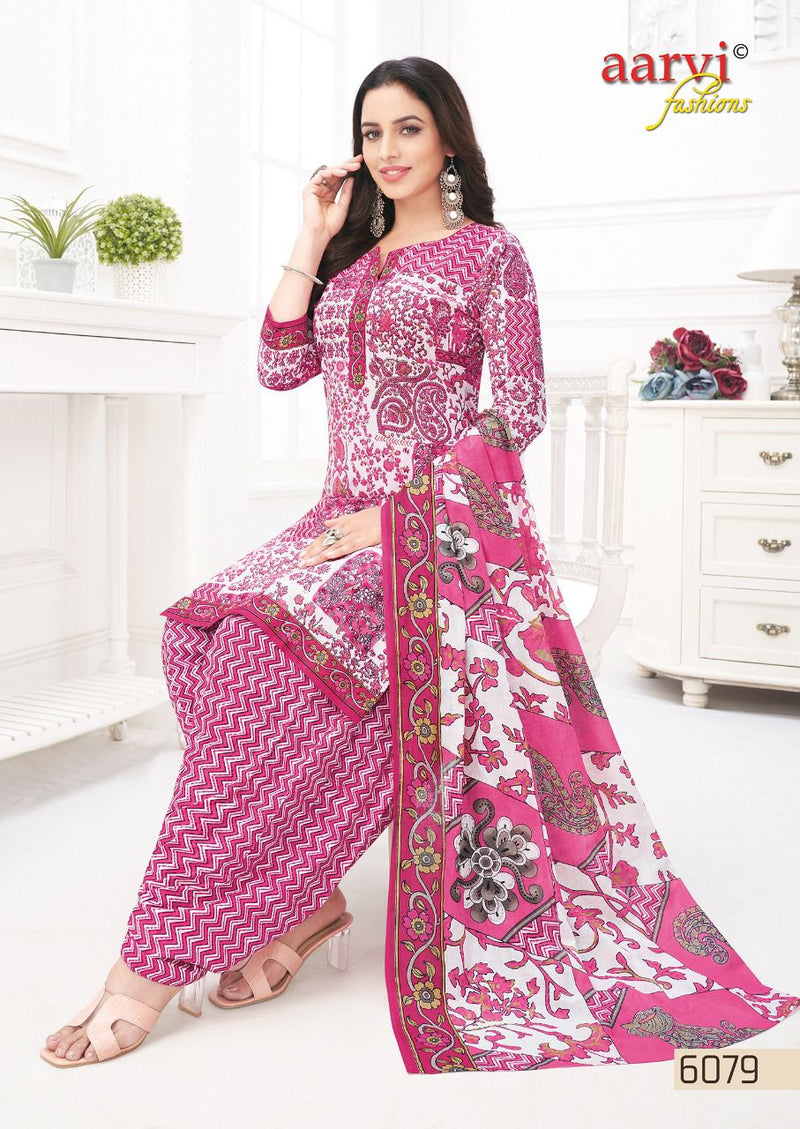 Aarvi Fashion Special Patiyala Vol 8 Pure Cotton With Beautiful Work Stylish Designer Casual Wear Salwar Suit