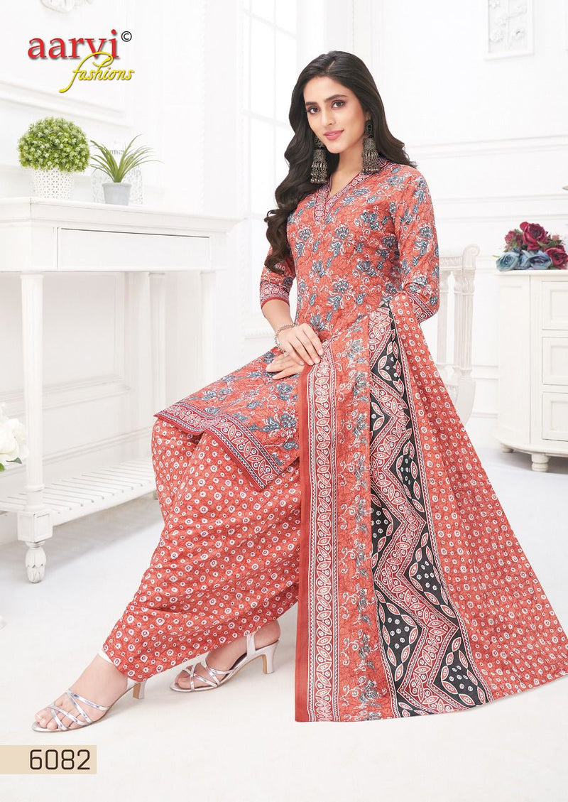 Aarvi Fashion Special Patiyala Vol 8 Pure Cotton With Beautiful Work Stylish Designer Casual Wear Salwar Suit