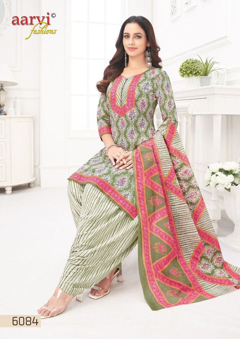 Aarvi Fashion Special Patiyala Vol 8 Pure Cotton With Beautiful Work Stylish Designer Casual Wear Salwar Suit
