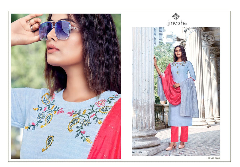 Jinisha Nx Aarvi Vol 1 Stylish Handwork Cotton kurti