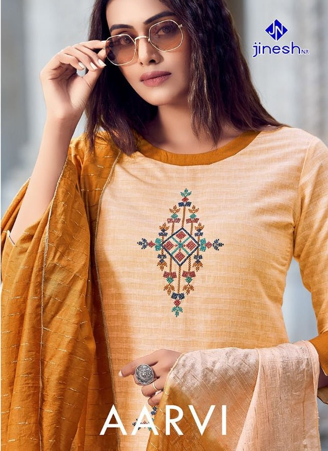 Jinisha Nx Aarvi Vol 1 Stylish Handwork Cotton kurti