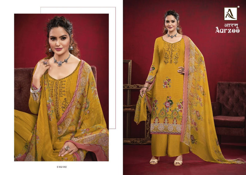 Alok Suit Aarzoo Crepe With Printed Work Stylish Designer Party Wear Fancy Salwar Suit