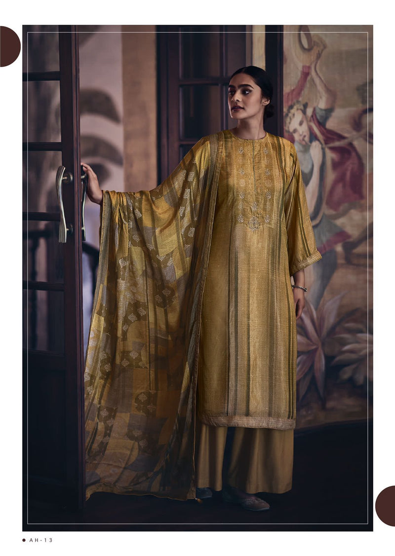 Varsha Aashika Silk Printed With Hand Work Stylish Designer Party Wear Salwar Kameez