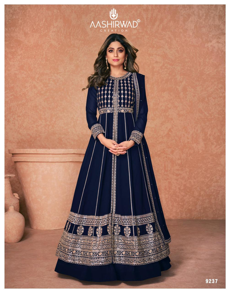 Aashirwad Creation Jannat Heavy Georgette Designer Wedding Wear Salwar Suits