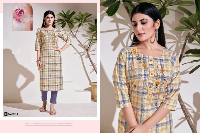 Kurti Times Aayna Vol 3 Cotton Fancy Casual  Office Wear Kurtis