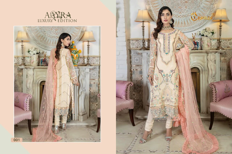 Cosmos Fashion Aayra Luxury Edition Fox Georgette Pakistani Style Party Wear Salwar Suits
