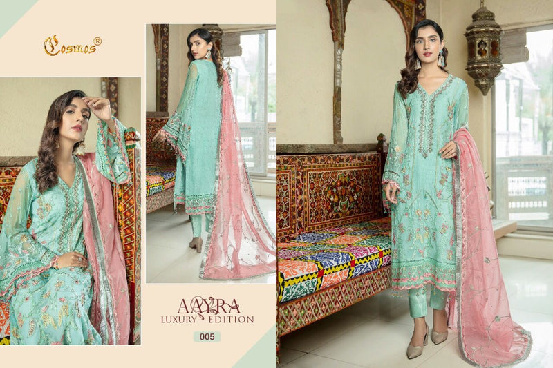 Cosmos Fashion Aayra Luxury Edition Fox Georgette Pakistani Style Party Wear Salwar Suits