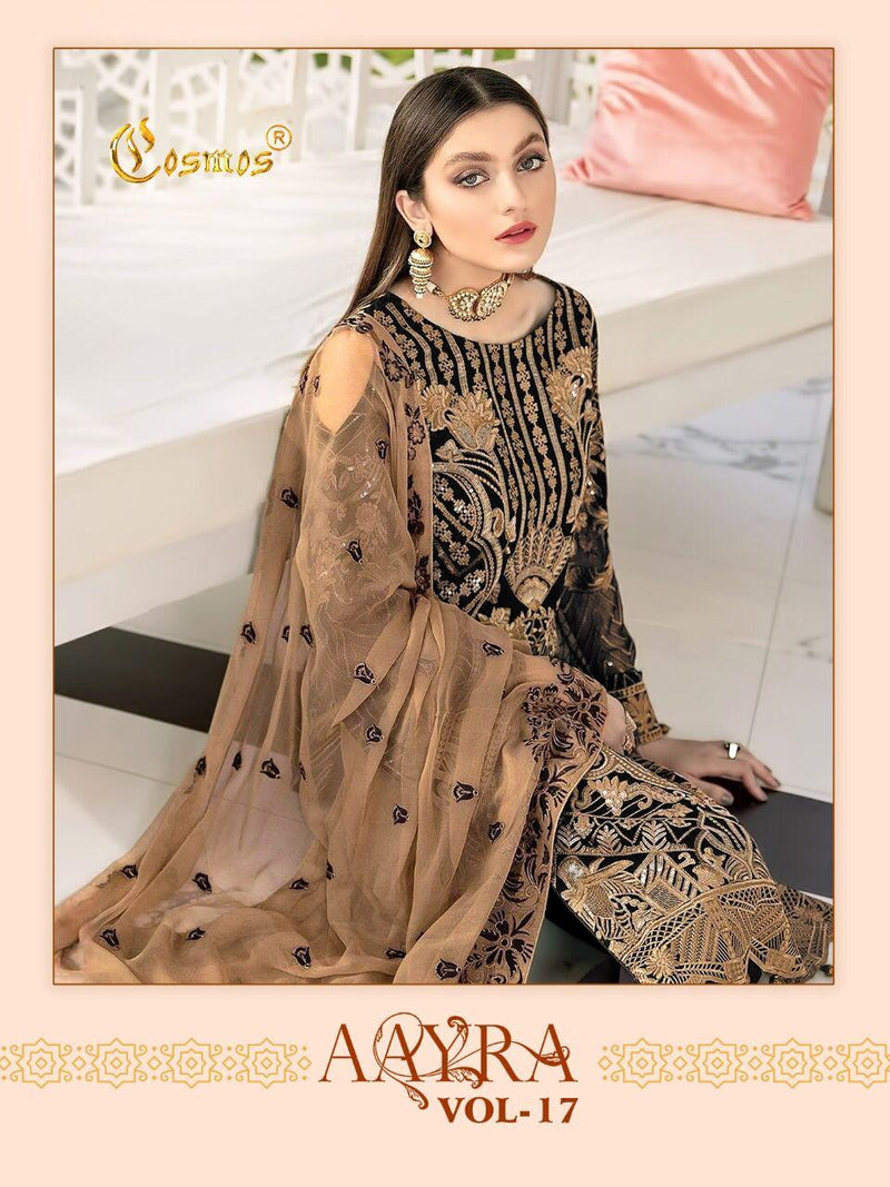 Cosmos Fashion Aayra Vol 17 Fox Georgette Embroidered Pakistani Style Weeding Wear Salwar Kameez