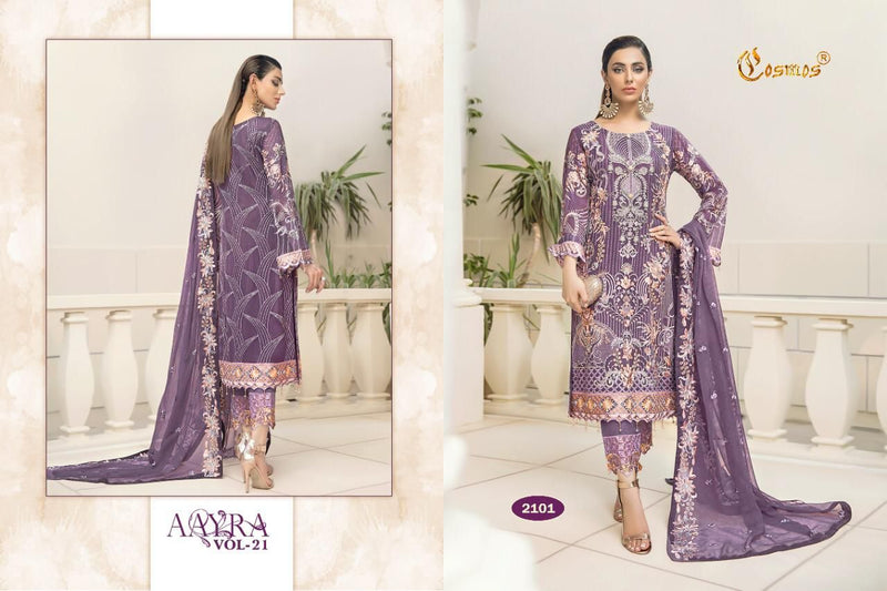 Cosmos Fashion Aarya Vol 22 Fox Georgette Pakistani Style Party Wear Salwar Suits
