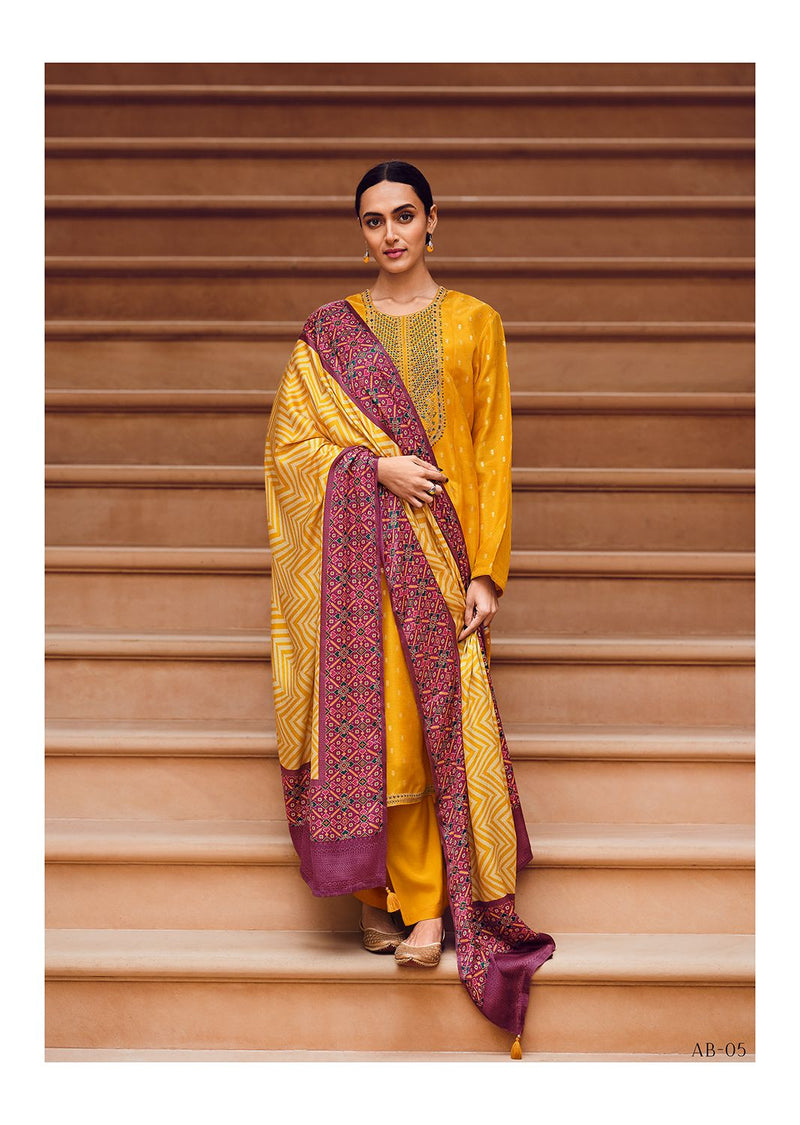 Varsha Abeer Silk With Beautiful Embroidery Work Stylish Designer Fancy Salwar Suit