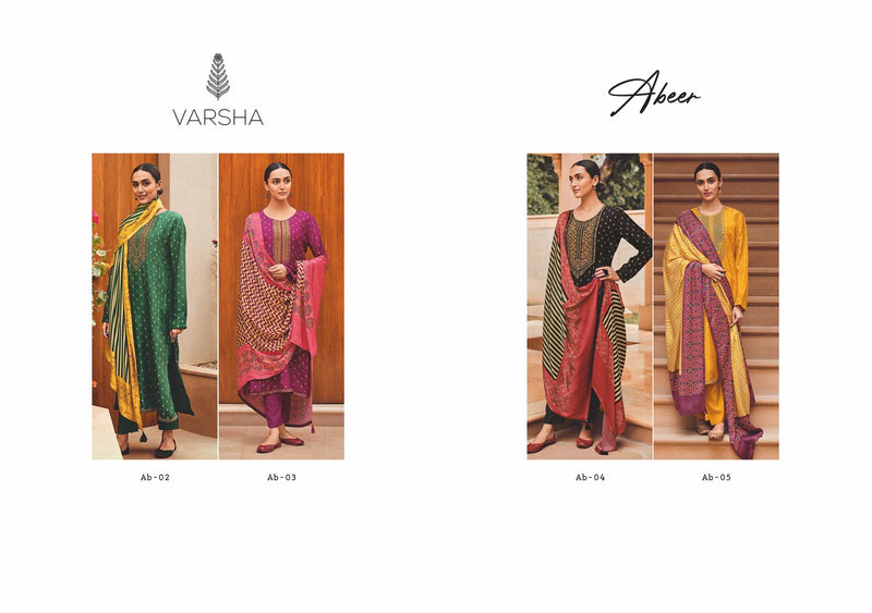 Varsha Abeer Silk With Beautiful Embroidery Work Stylish Designer Fancy Salwar Suit