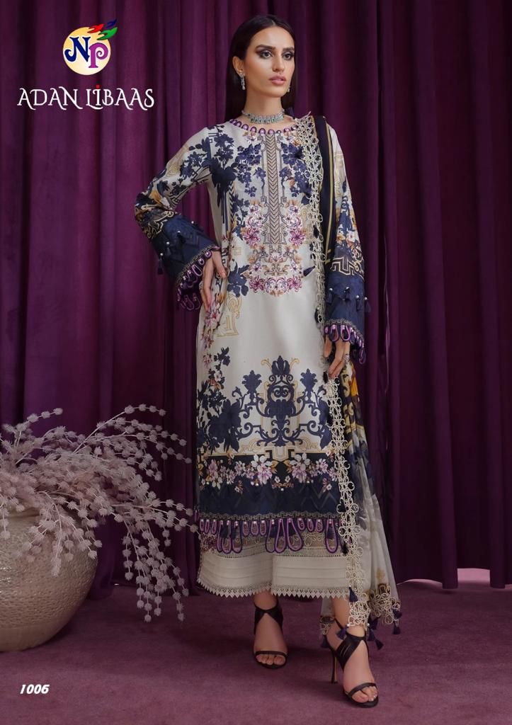 Nand Gopal Adan Libaas Pure Cotton With Karachi Work Stylish Designer Pakistani Casual Look Salwar Kameez