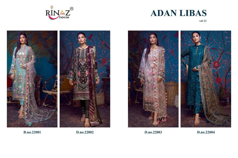 Rinaz Fashion Adan Libas Vol 13 Pakistani Style Designer Wedding Wear Salwar Kameez