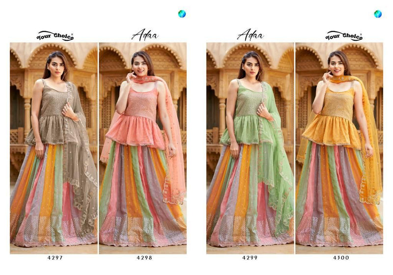 Your Choice Adda Georgette With Heavy Embroidery Work Stylish Designer Party Wear Lehenga