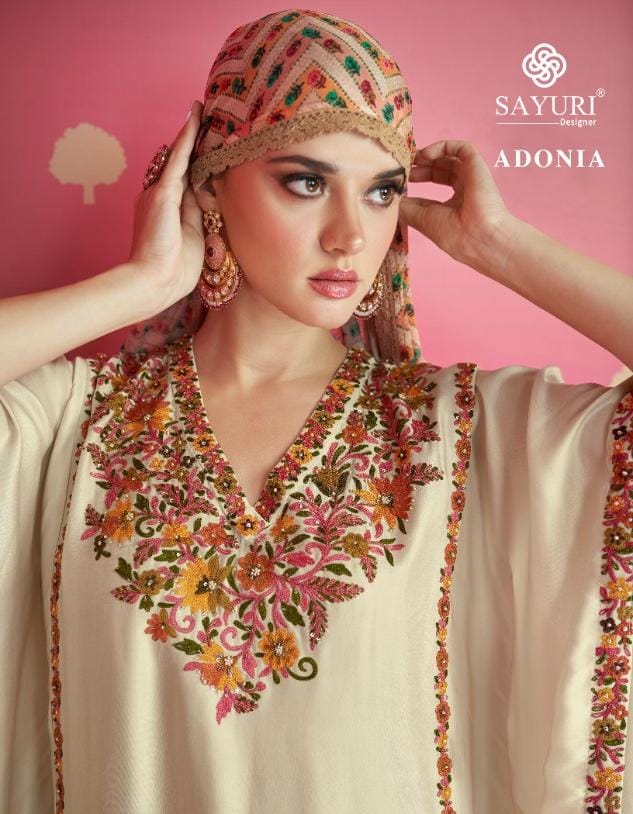 Sayuri Designer Adonia Silk Satin With Beautiful Work Stylish Designer Party Wear Kurti