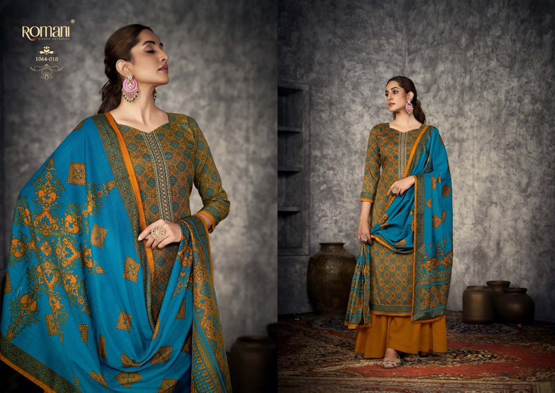 Romani Afreen Pashmina Spun With Exclusive Embroidery Work Stylish Designer Party Wear Salwar Kameez